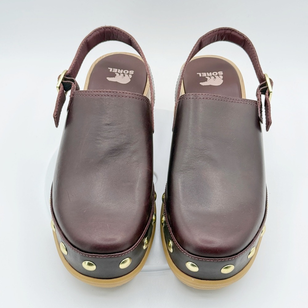 Sorel Roam N Clog RVT Size 11 Womens Redwood Sequoia Studded Slingback Platform - Picture 7 of 10